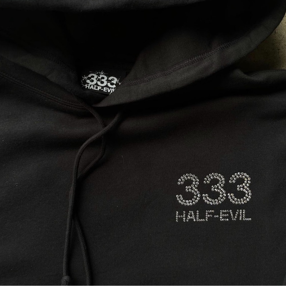 Black 333 Half Evil Hoodie